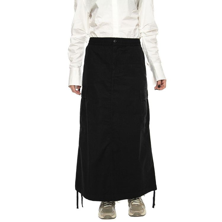 W' Cargo Skirt Long Black rinsed - Gonna Nera I033823.8902  CARHARTT WIP 