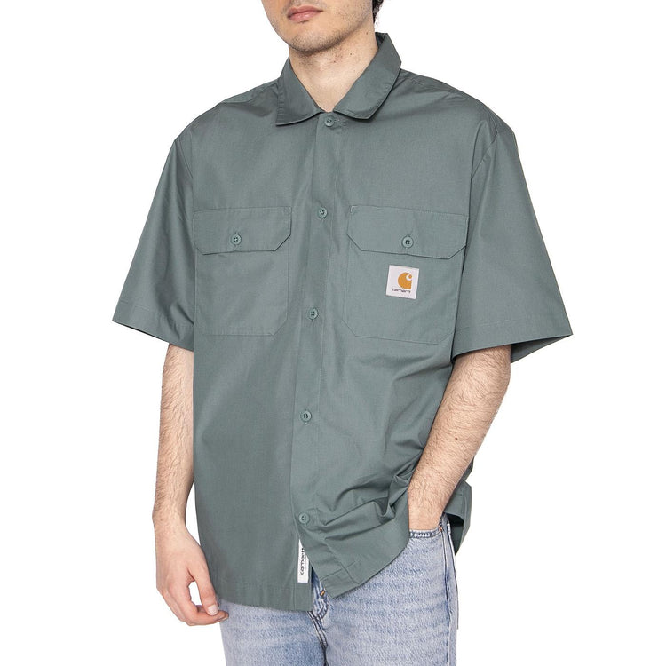 S/S Craft Shirt Silver Pine - Camicia Maniche Corte Uomo Verde I035232.2M2XX  CARHARTT WIP 