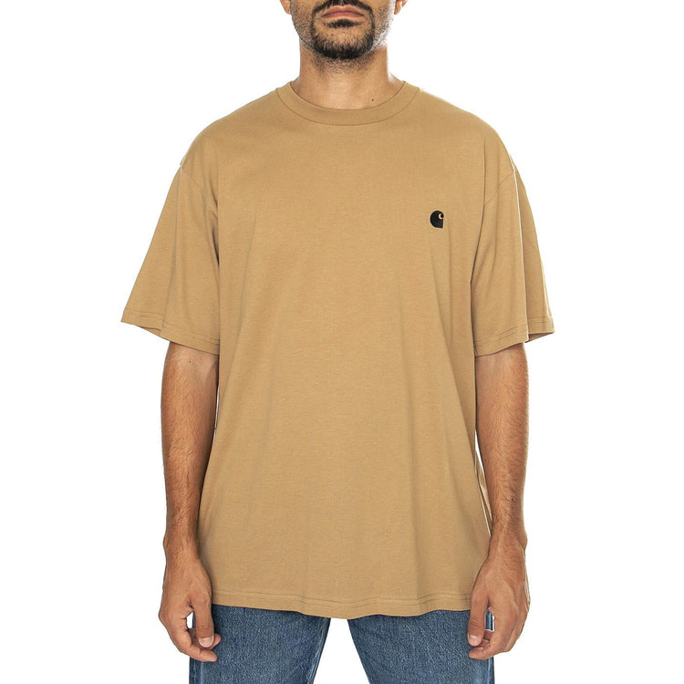 S/S Madison T-Shirt Peanut / Black - Maglietta Girocollo Uomo Marrone I033000.2I7XX  CARHARTT WIP 
