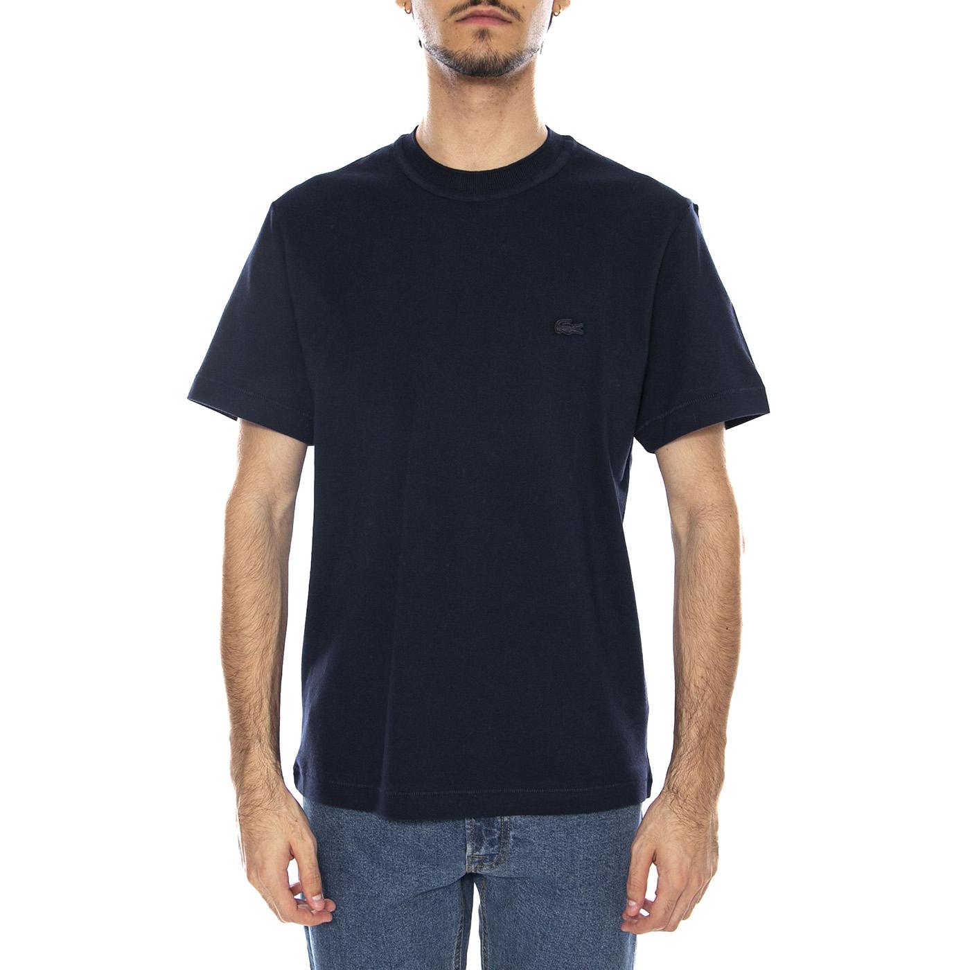 T-Shirt 166 Black - Maglietta Girocollo Uomo Blu TH5477-166 . LACOSTE 