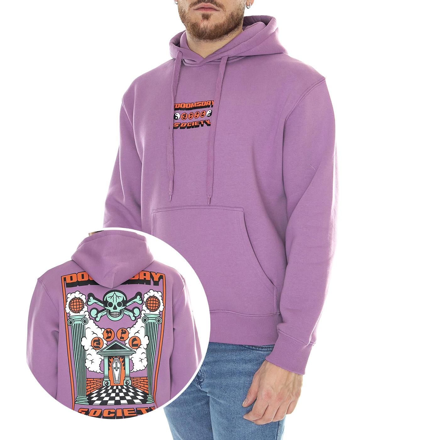 Lodge Of Darkness Hoodie Iris - Felpa con Cappuccio Uomo Viola HDY0119IRIS  DOOMSDAY 