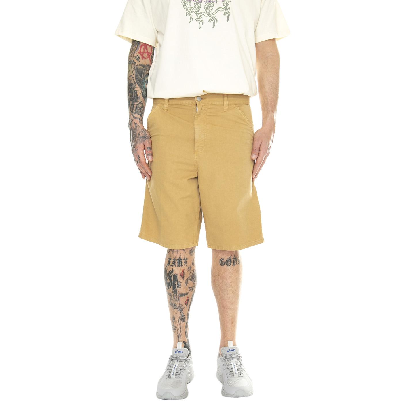 Single Knee Short Bourbon /garment dyed - Bermuda Uomo Marroni I031504.1YHGD  CARHARTT WIP 