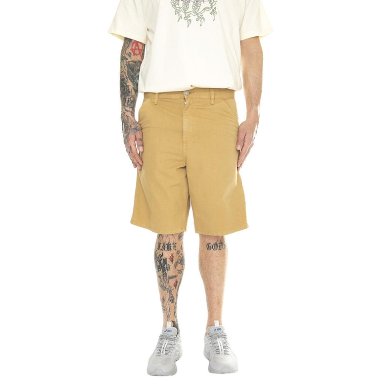 Single Knee Short Bourbon /garment dyed - Bermuda Uomo Marroni I031504.1YHGD  CARHARTT WIP 