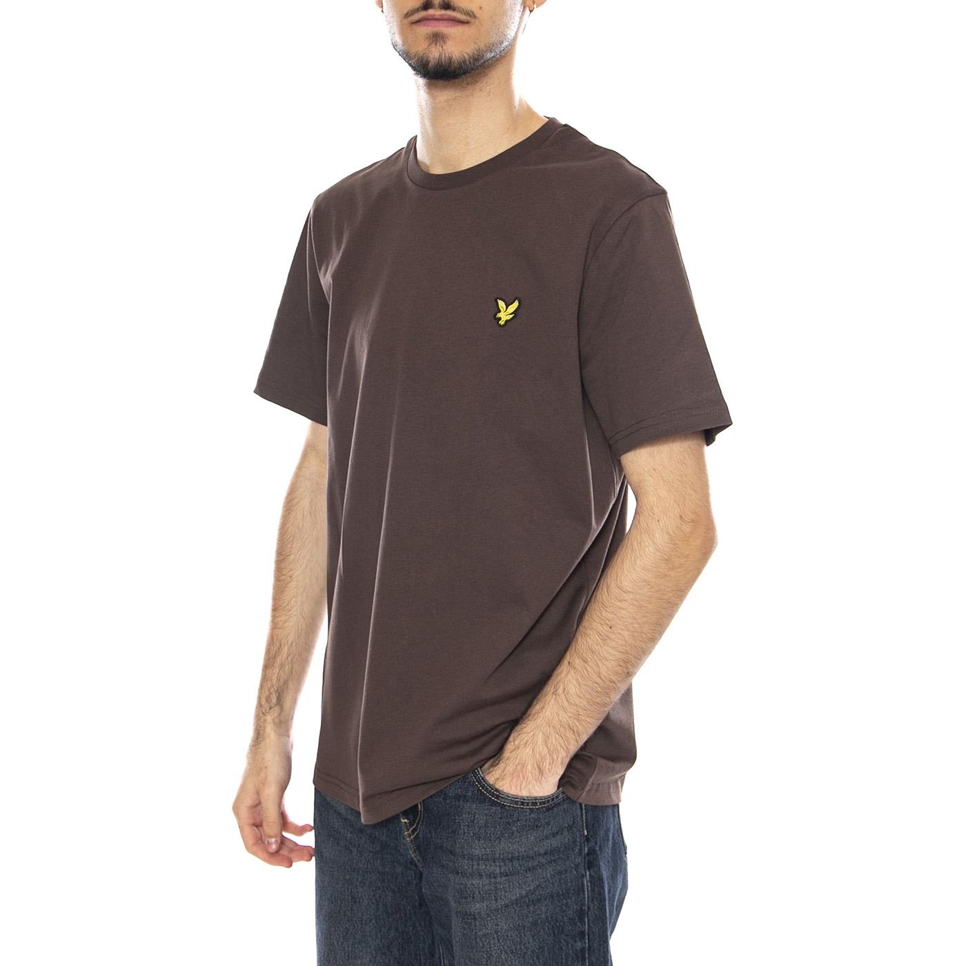 Plain T-Shirt Deep Sepia - Maglietta Girocollo Uomo Marrone TS400VOG-X883 . LYLE & SCOTT 