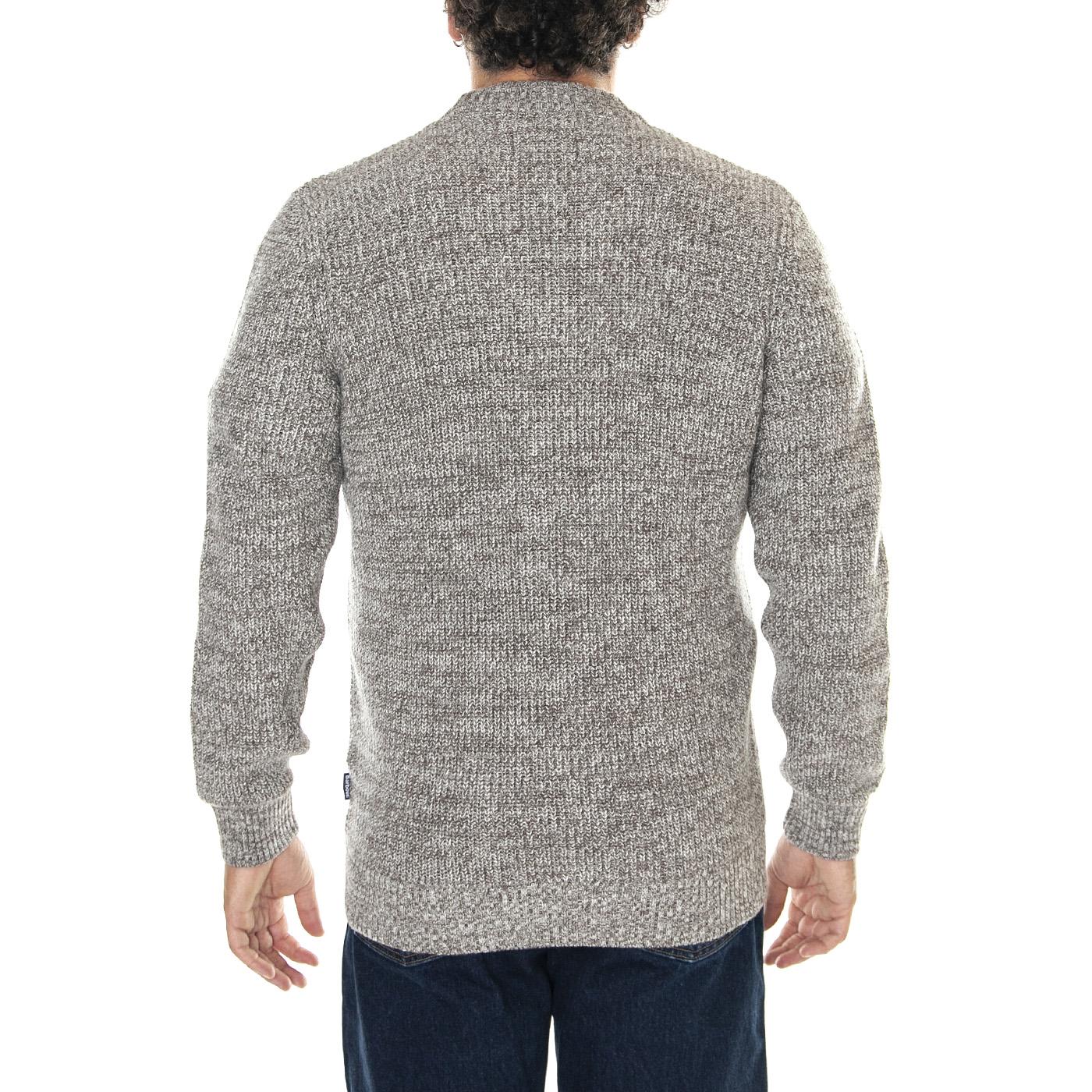 M' Sid Cardigan Stone Marl - Cardigan Uomo Grigio MKN1484-ST39-FW23  BARBOUR 