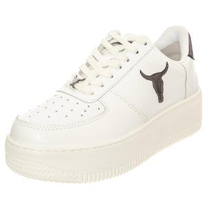 W' Rich White Shoes - Scarpe Stringate Profilo Basso Donna Bianche WHTGUNGLTP  WINDSOR SMITH 