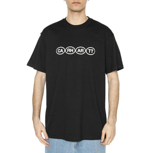 S/S Bumper T-Shirt Black / White - Maglietta Girocollo Uomo Nera I034664.0D2XX  CARHARTT WIP 