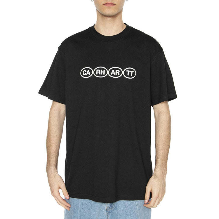 S/S Bumper T-Shirt Black / White - Maglietta Girocollo Uomo Nera I034664.0D2XX  CARHARTT WIP 