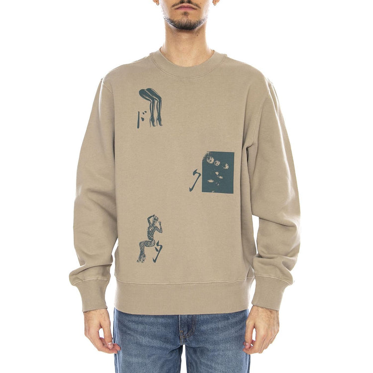 Dokuta Desire Sweat Seneca Rock Green -- Felpa Girocollo Uomo I035811. 3FA.67 EDWIN 