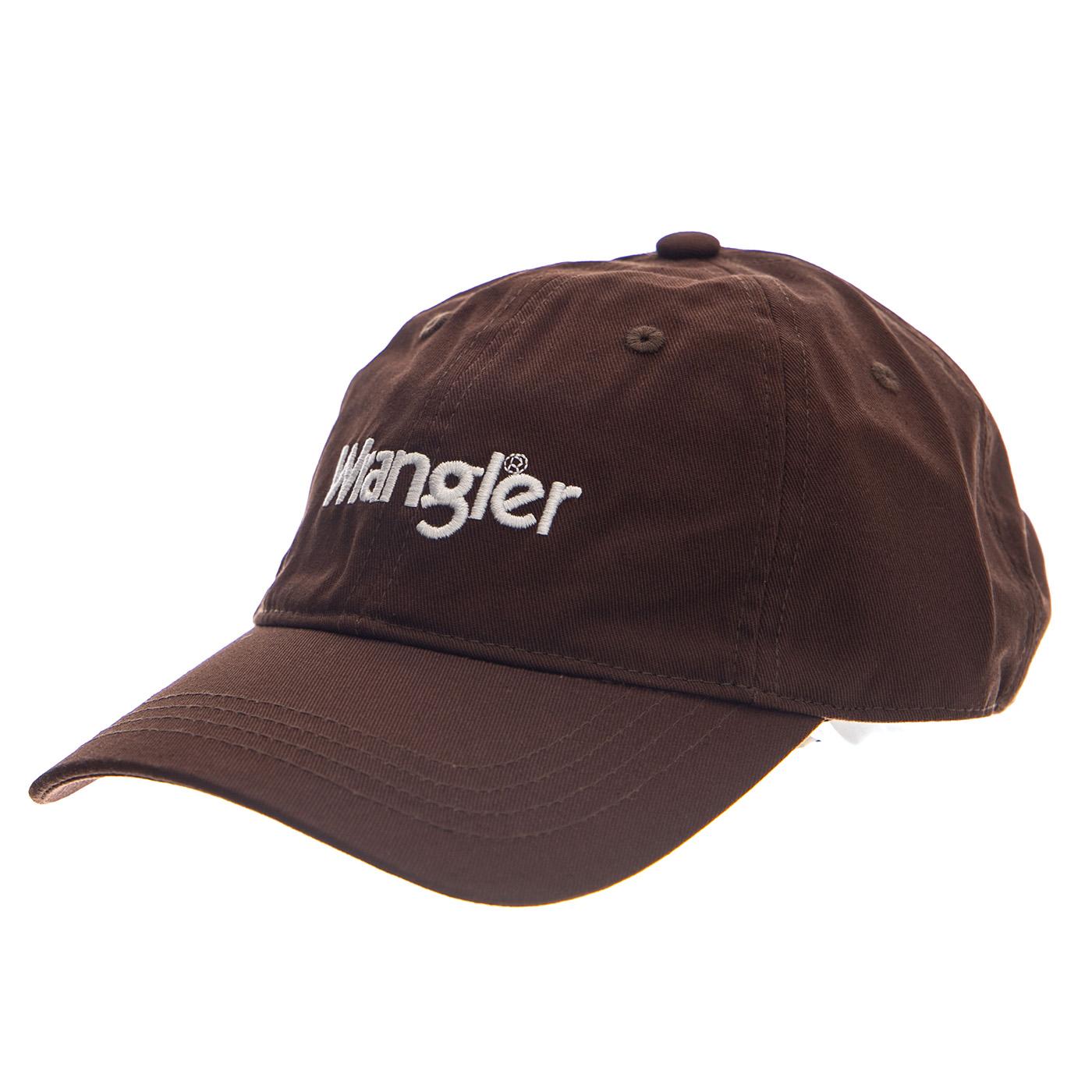 LOGO CAP BROWN - Cappellino con Visiera Marrone 112378793 BRN WRANGLER 