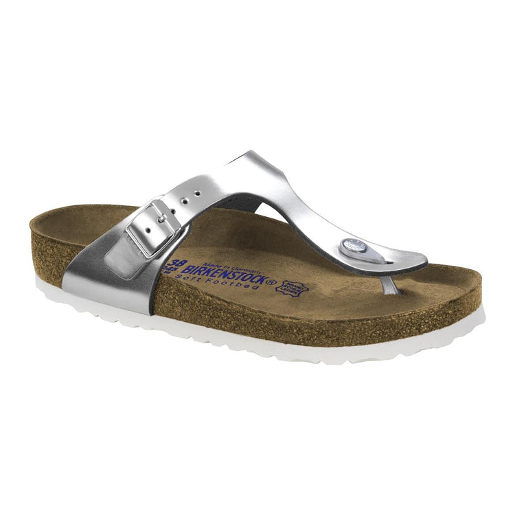 Gizeh Soft Footbed Sandals Calzata normale - Metallic Silver - Sandali Donna / Uomo Argento 1003674  BIRKENSTOCK 