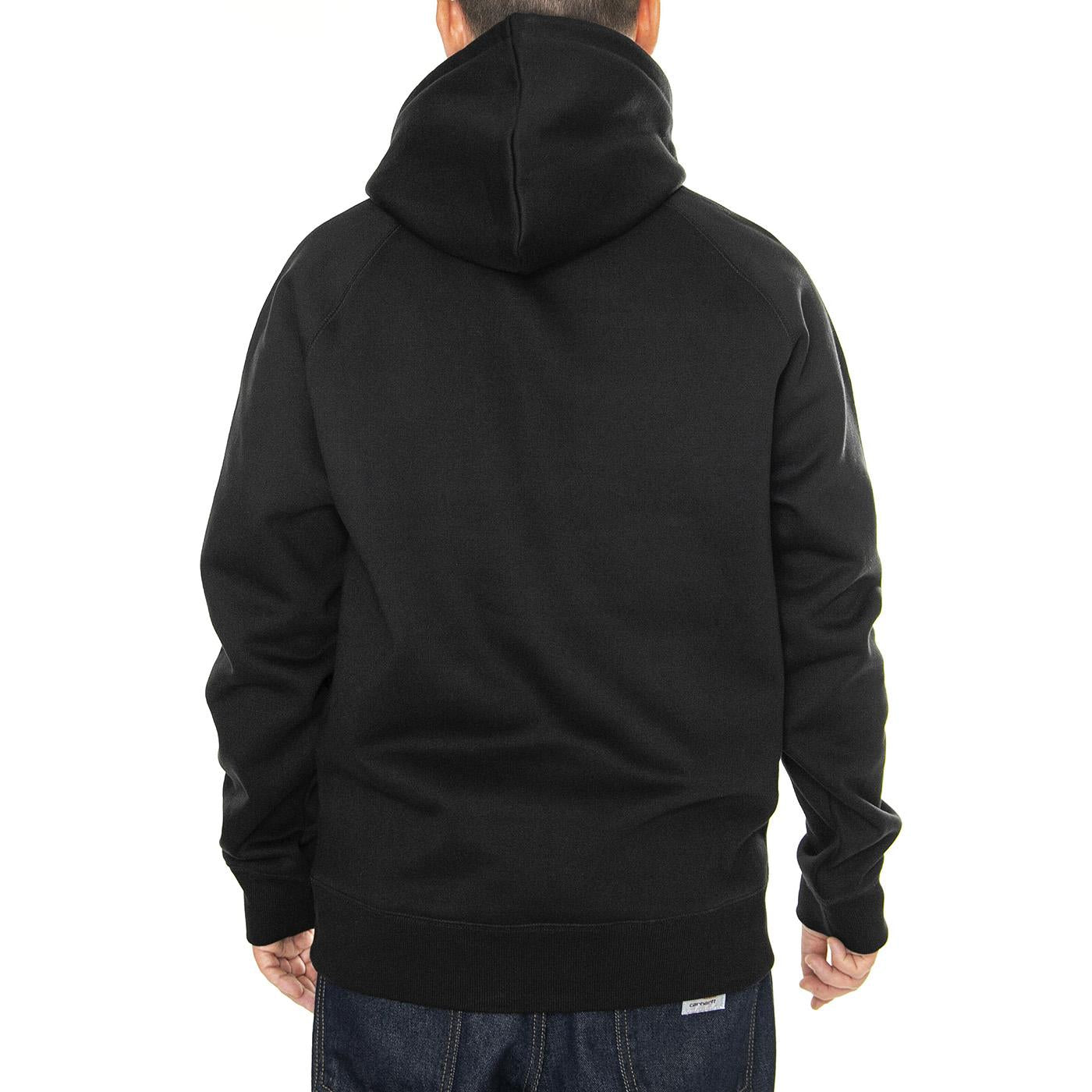 Hooded Chase Sweat Black / Gold - Felpa con Cappuccio Uomo Nera I033661.00FXX  CARHARTT WIP 