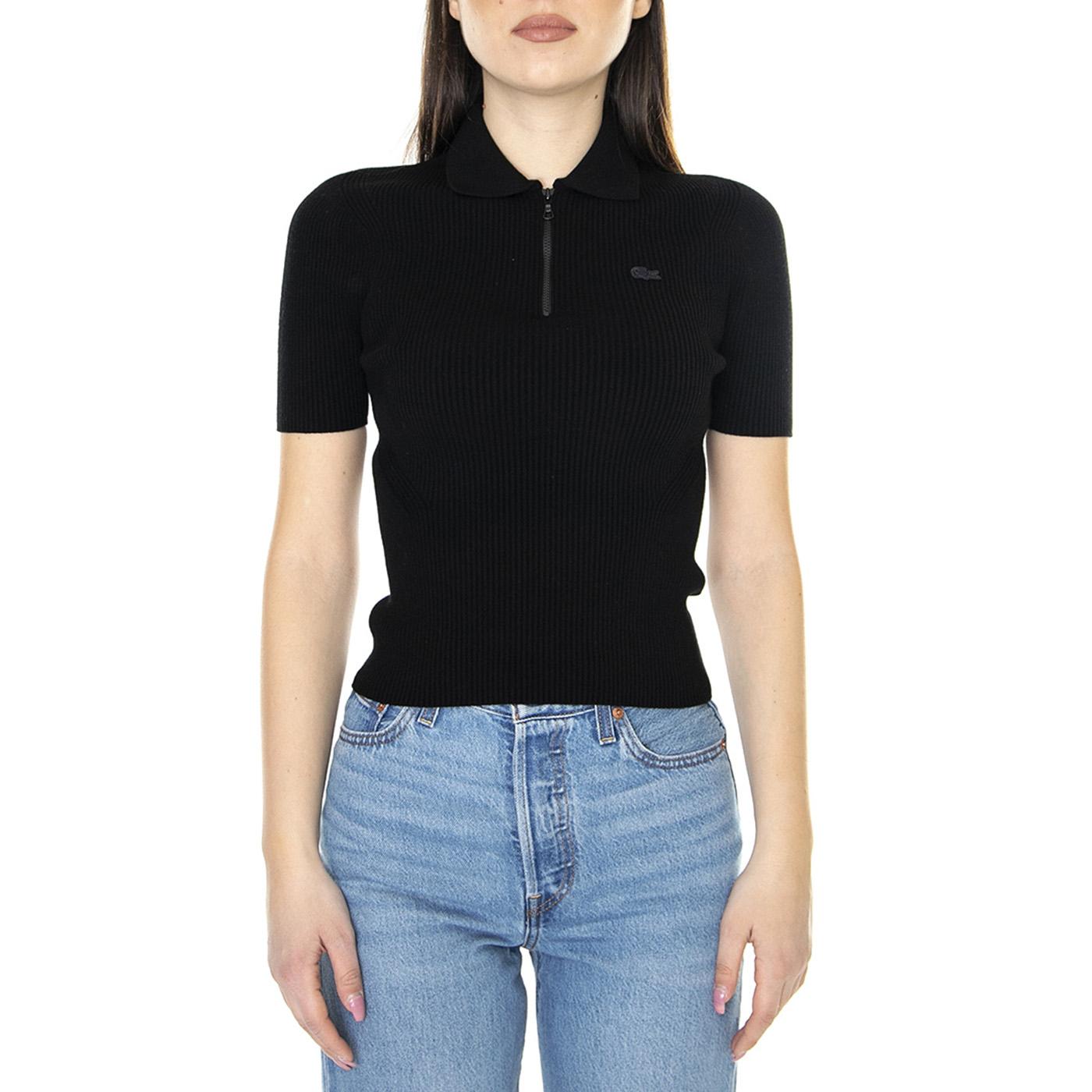 W' Pullover 031 - Maglia Donna Nera AF4953-031  LACOSTE 