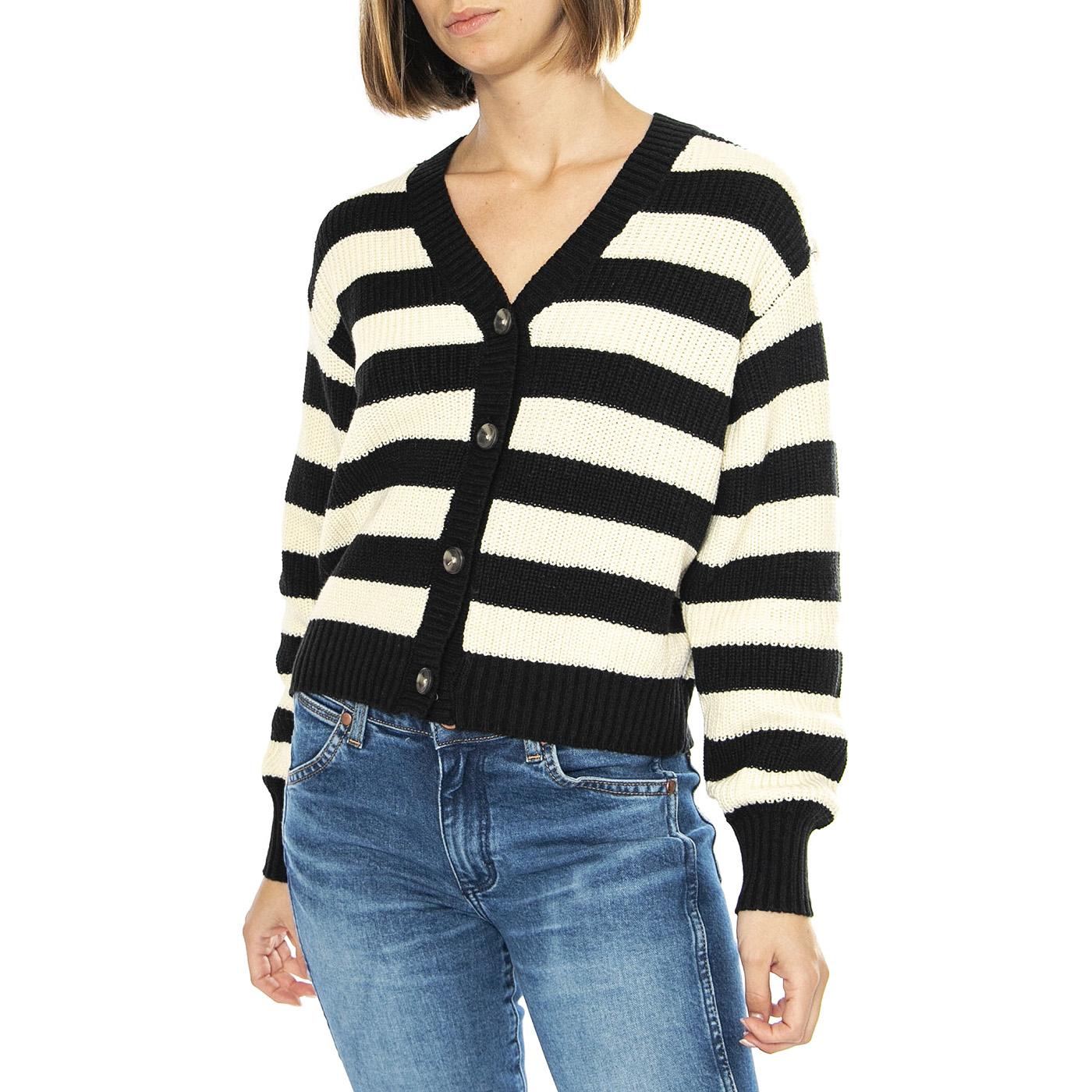 Snowflake Cardigan Butterfly Stripe Caviar Black - Cardigan Donna Multicolore A8728-0007  LEVIS 