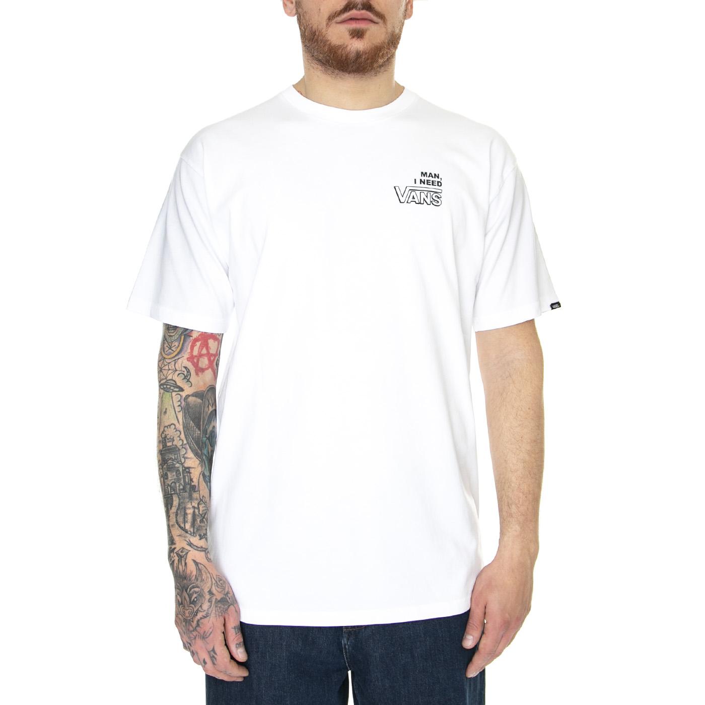 Cast S/S White - Maglietta Girocollo Uomo Bianca VN0007FRWHT1  VANS 