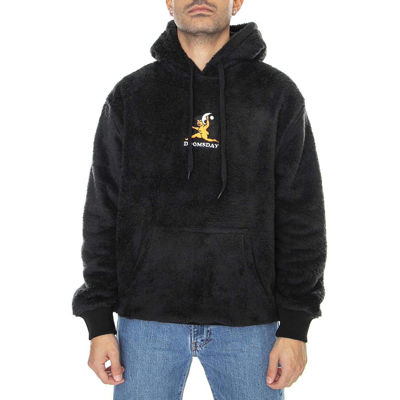Taoboy Fleece Hoodie Black - Felpa con Cappuccio Uomo Nera HDY0106BLK  DOOMSDAY 