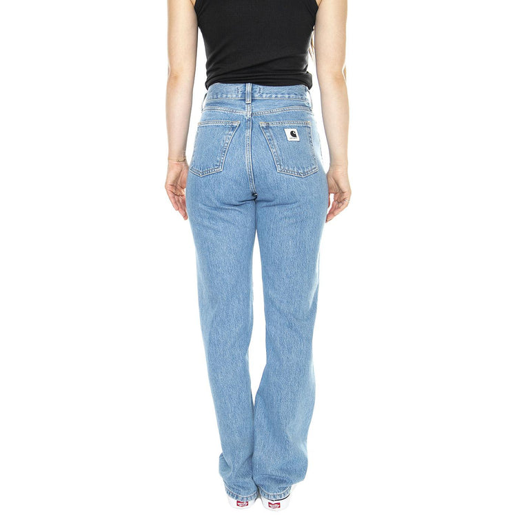 W' Noxon Pant Blue /stone bleached - Pantaloni Denim Jeans Donna Blu I031920.0112  CARHARTT WIP 