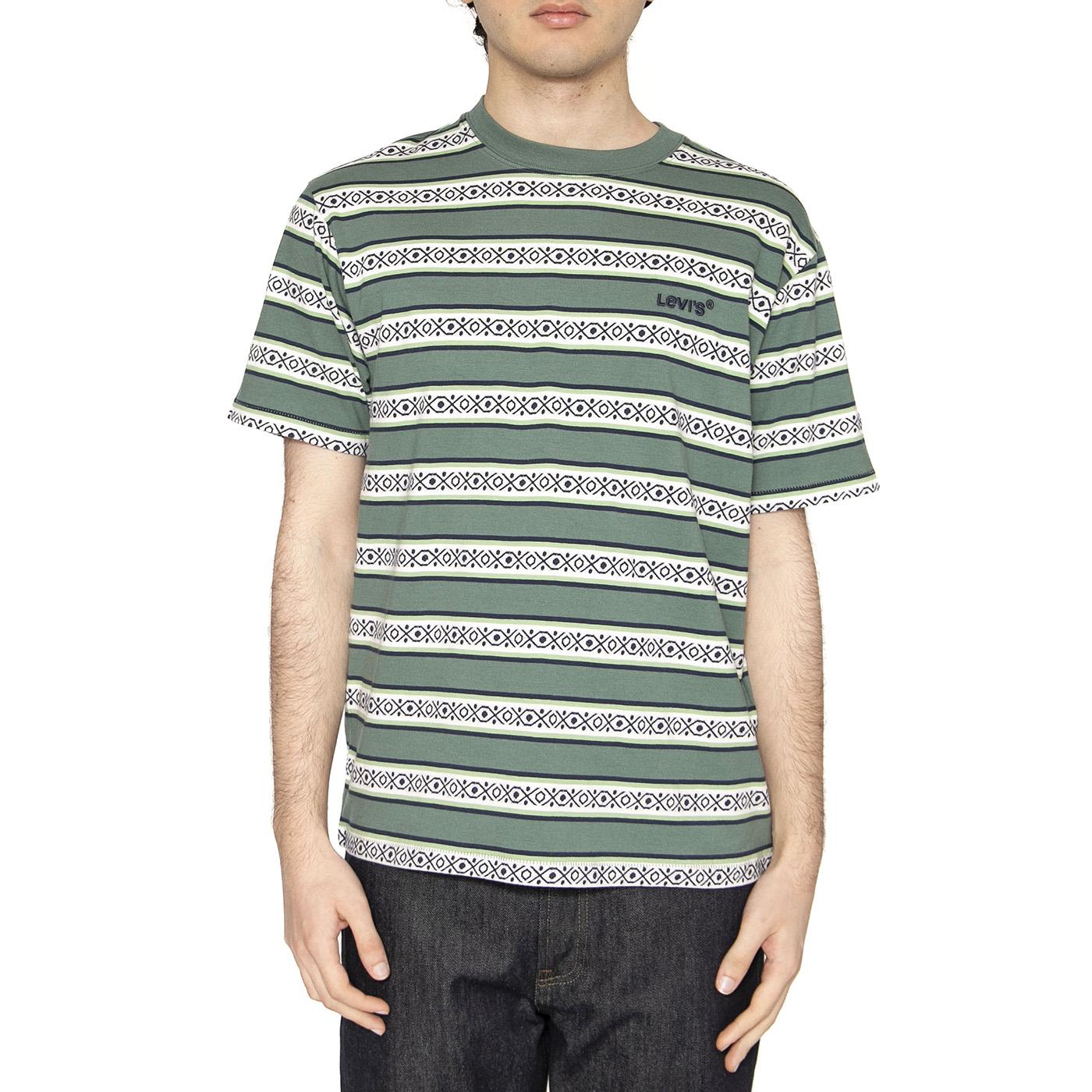 Red Tab Vitage Tee Otis Geo Stripe Dark - Maglietta Girocollo Uomo Multicolore A0637-0089  LEVIS 
