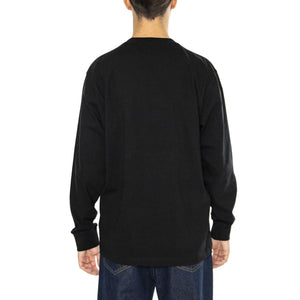 Established Works Bold Tee LS Black - Maglietta Girocollo Maniche Lunghe Uomo Nera 131030117-BLK  OBEY 