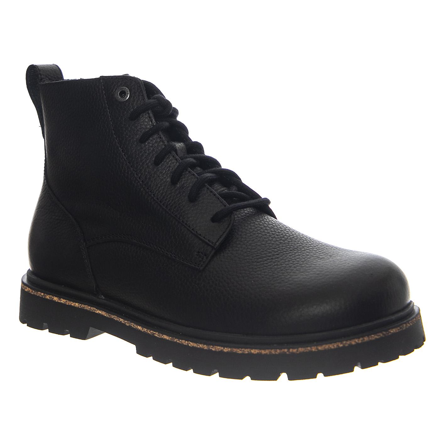Highwood Lace Mid N Black, Natural Leather - Stivaletti Uomo Neri 1030756 . BIRKENSTOCK 