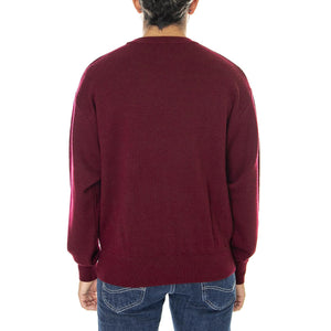No Problemo Jumper Wine - Maglione Girocollo Uomo Bordeaux FQAR20017-046  ARIES 