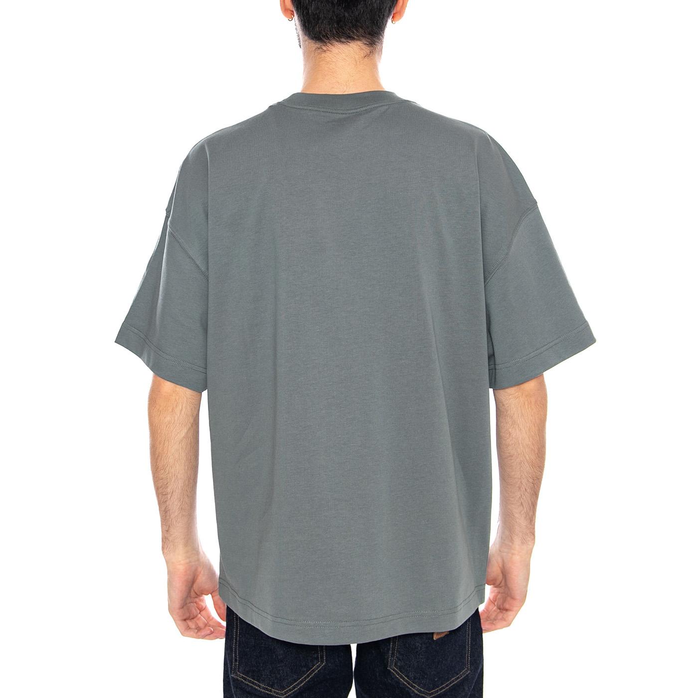 S/S Link Script T-Shirt Velvet Green / White - Maglietta Girocollo Uomo Verde I031373 3HLXX CARHARTT WIP 