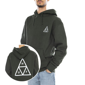 HUF Set TT P/O Hoodie -- Felpa Uomo Cappuccio Hunt Green PF00572 HUN HUF 
