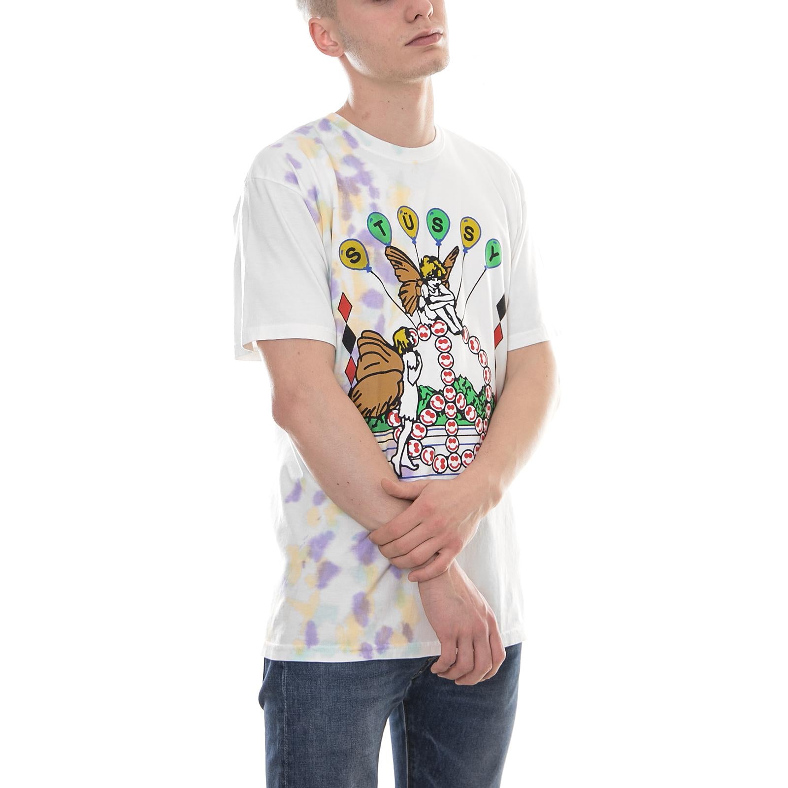 LSD TRIBE TEE NATURAL/PURPLE (TIE DYE) 1904253-NAT6 . STUSSY 