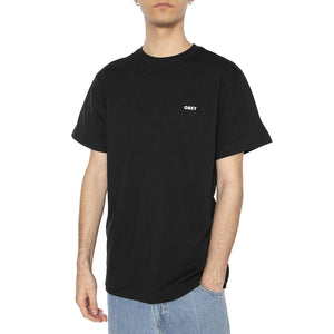 Established Works Bold Tee SS Black - Maglietta Girocollo Uomo Nera 131080365-BLK  OBEY 