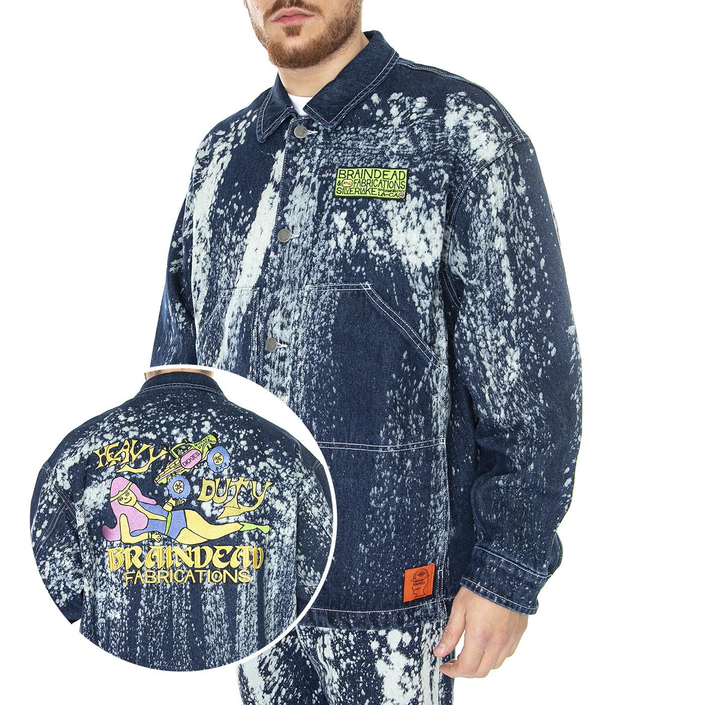 BD x DICKIES Gardening Jacket Bleached Denim - Giacca Uomo Blu Denim / Multicolore DK0A4YCQE971  DICKIES 