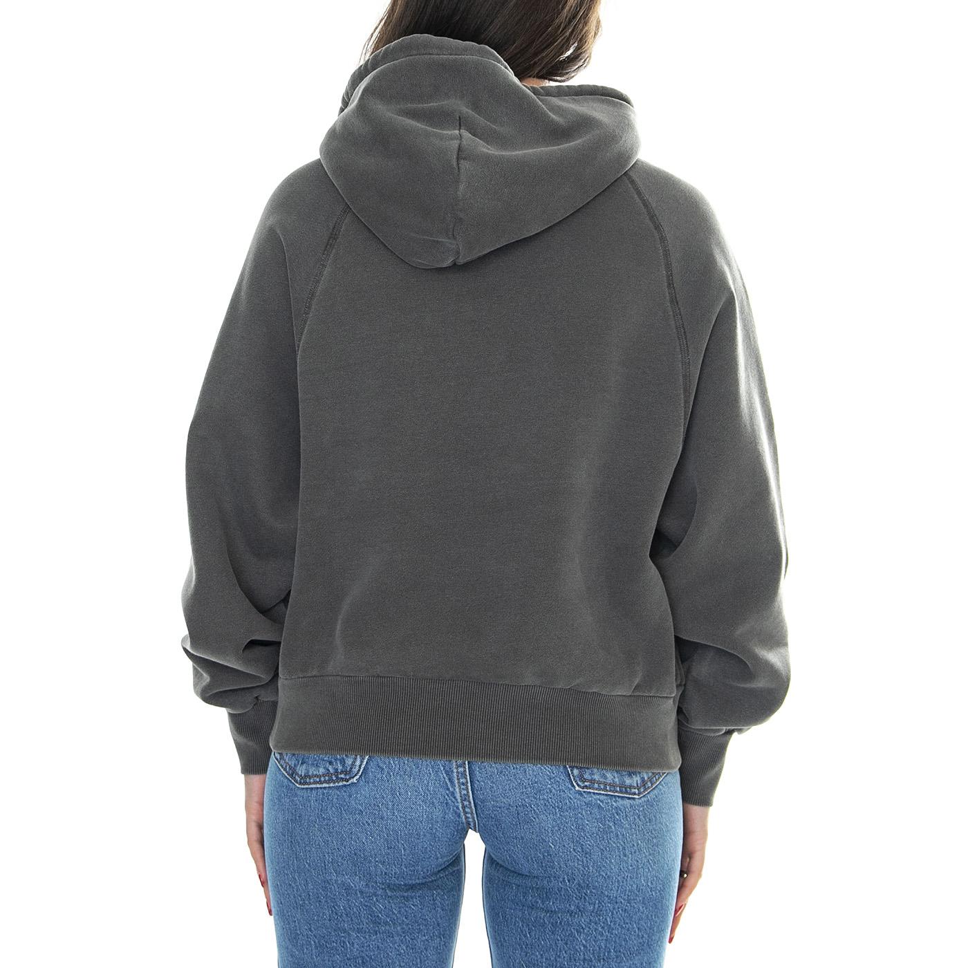 W' Hooded Taos Sweat Flint /garment dyed - Felpa con Cappuccio Donna Grigia I032920.654GD  CARHARTT WIP 