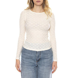 Anika Crew Egret White -- Maglione Girocollo Donna 003Q4-0002 . LEVIS 