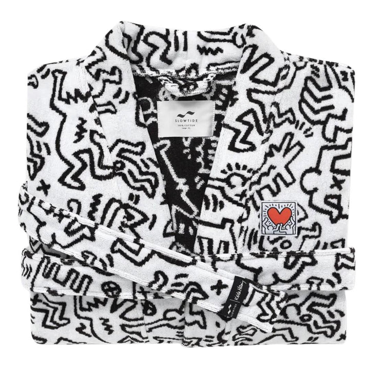 Slow Tide x Keith Haring - Breakers Robe White - Accappatoio Multicolore ST849-ST850-WHITE  SLOWTIDE 