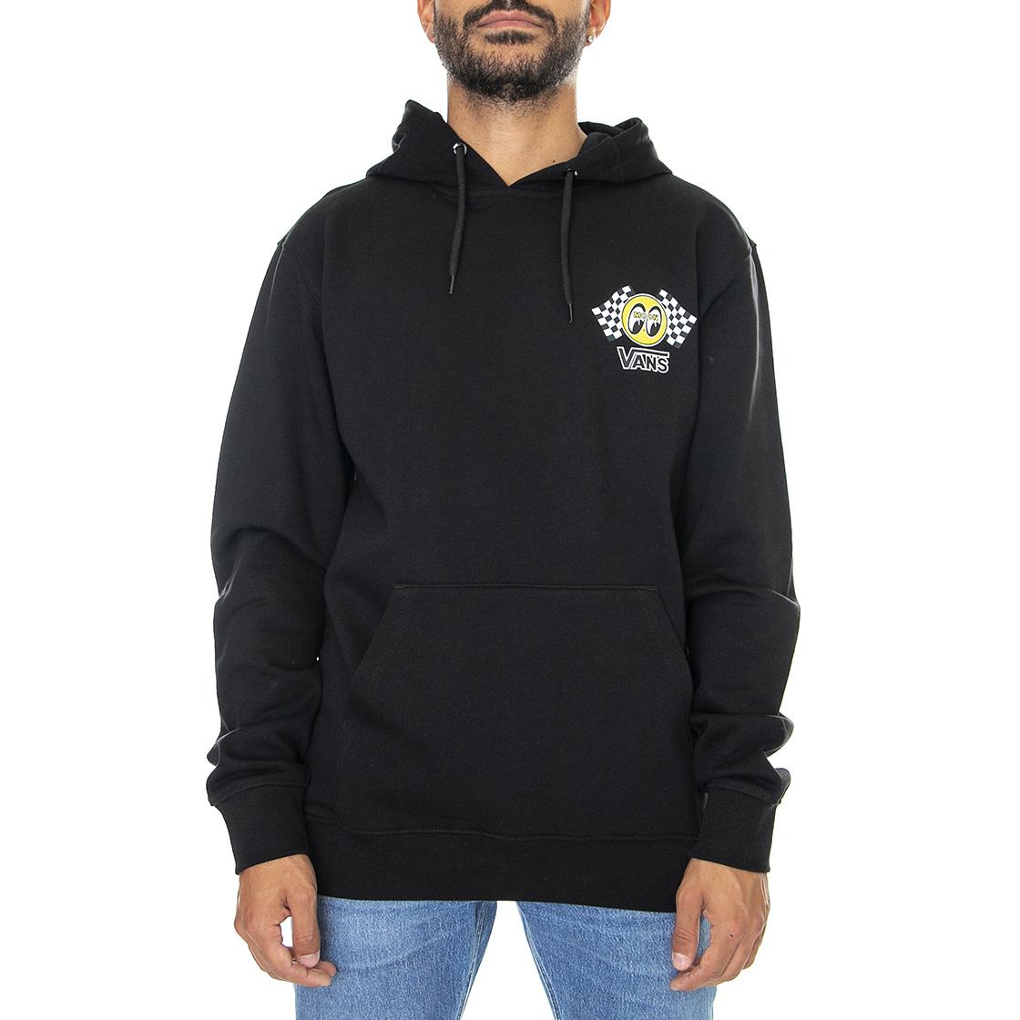 Mooneyes Fleece Po Black - Felpa con Cappuccio Uomo Nero VN0000BCBLK1  VANS 
