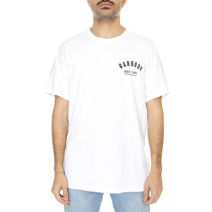 Preppy Tee White - Maglietta Girocollo Uomo Bianca MTS0502-WH11-SS23  BARBOUR 