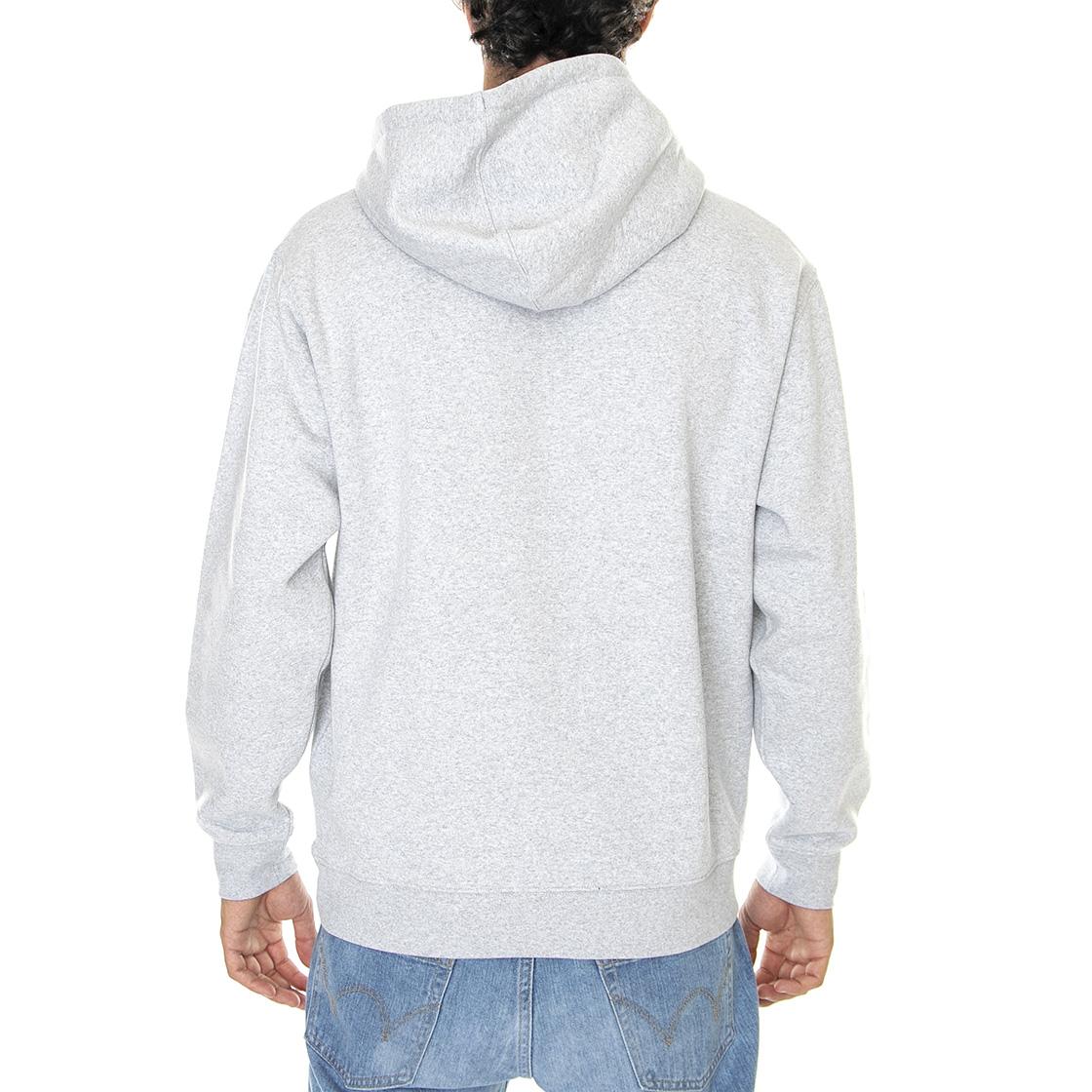 Established Works Bold Hooded Fleece Ash Grey - Felpa con Cappuccio Uomo Grigia 112470169-AGRYe  OBEY 