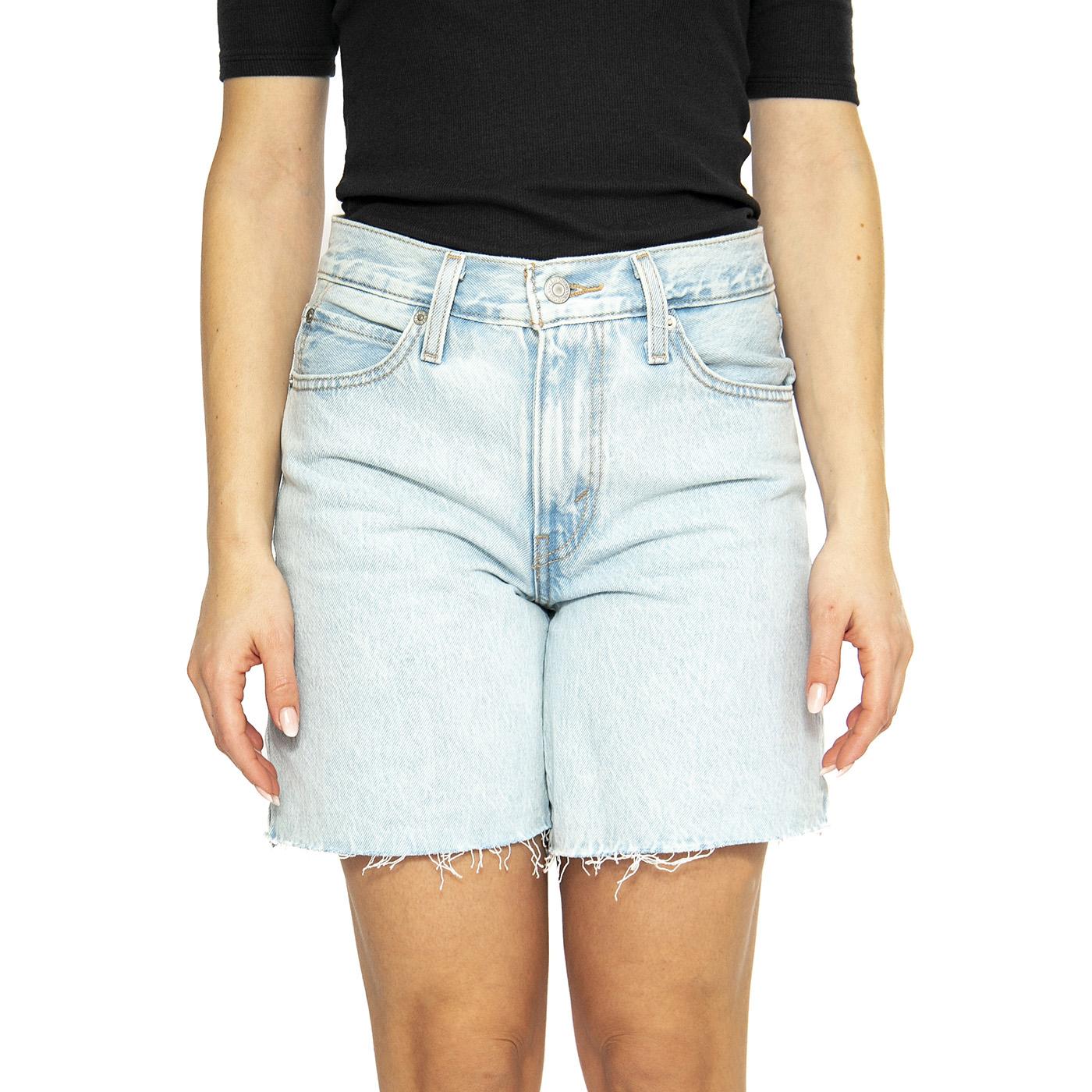 '94 Baggy Short Mister Twister Cut Hem - Bermuda Denim Jeans Donna Blu 001JO-0002  LEVIS 
