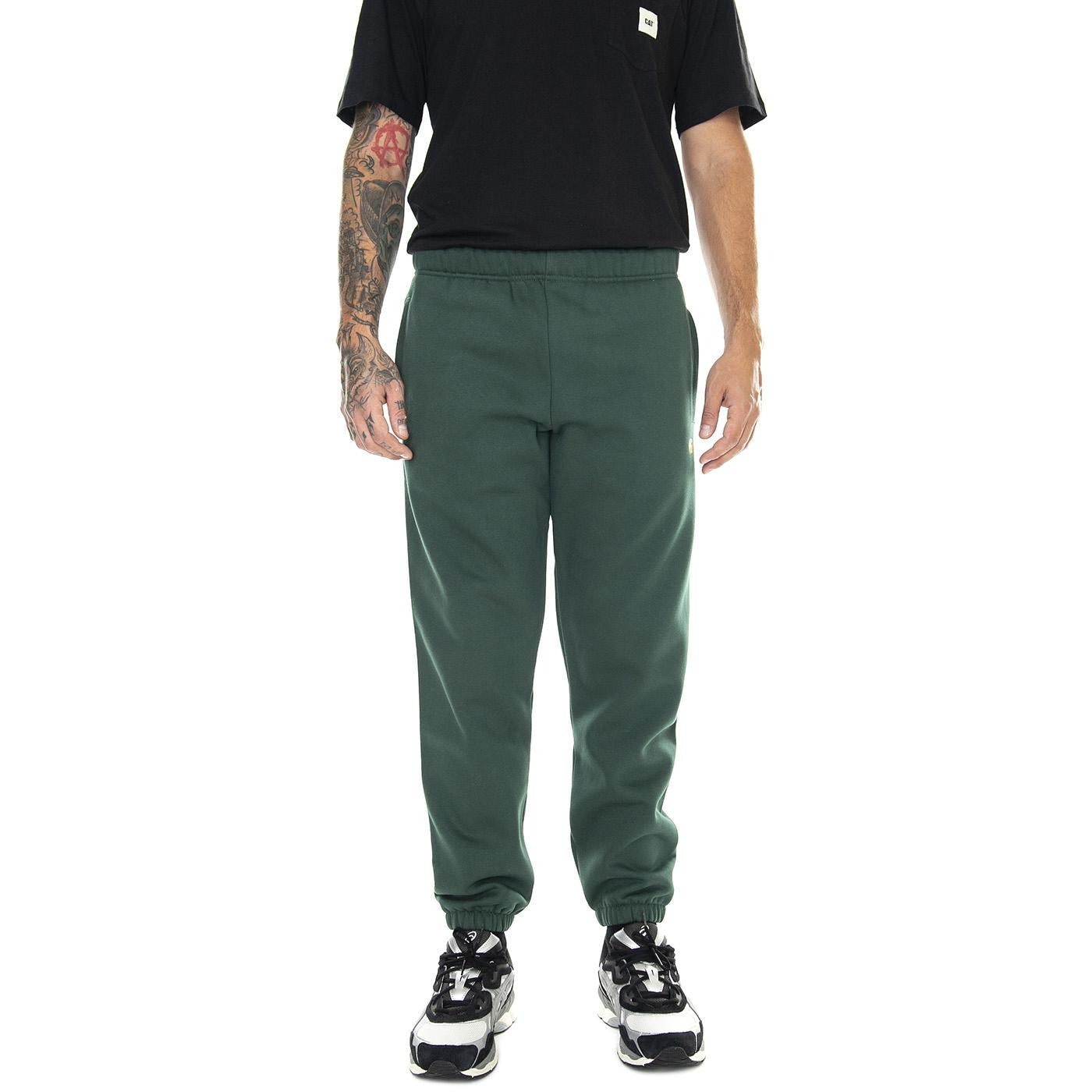 Chase Sweat Pant Discovery Green / Gold - Pantaloni Uomo Verdi I028284.1NVXX  CARHARTT WIP 