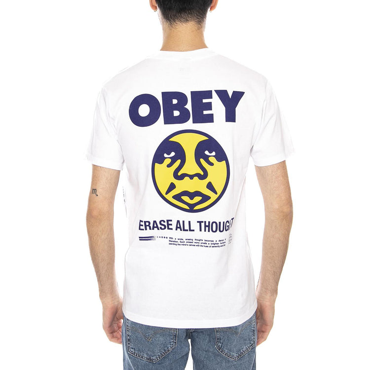 Obey Erase All Thought Tee -- Maglietta Girocollo Uomo Bianca 165264212 WHT OBEY 