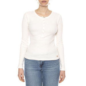 Dry Goods Henley Waffle - Gardenia - Maglietta Maniche Lunghe Donna Bianca 003PY 0000 LEVIS 