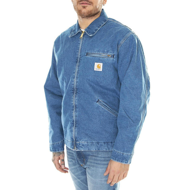 OG Detroit Jacket Blue / Stone Washed - Giacca Invernale Denim Jeans Uomo Blu I033039.0106  CARHARTT WIP 