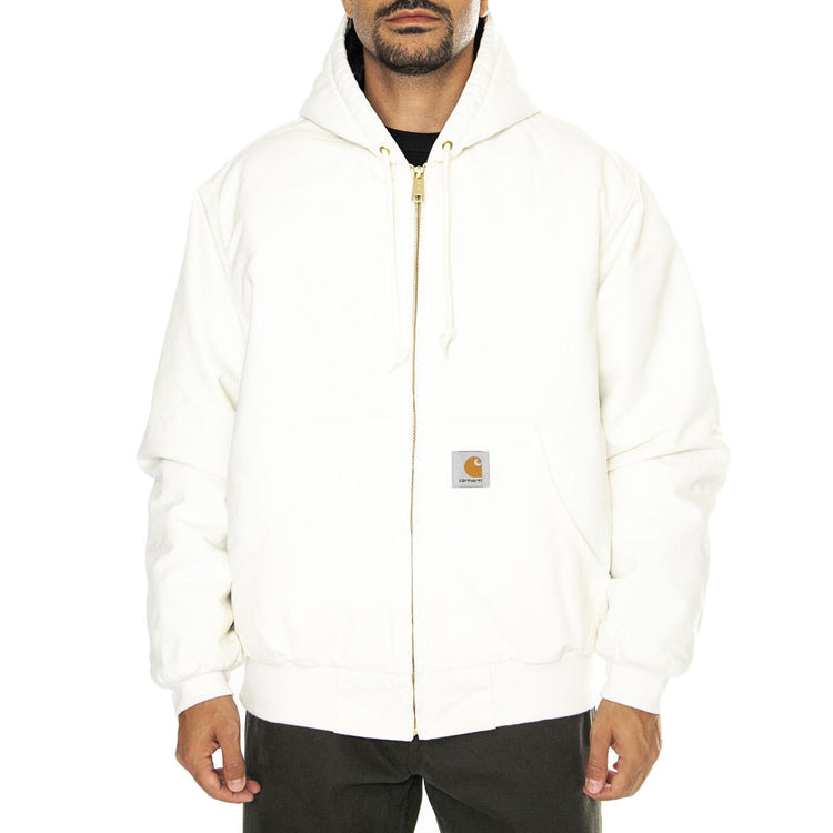 OG Active Jacket Wax rinsed - Giacca con Cappuccio Uomo Bianca I027360.D602  CARHARTT WIP 