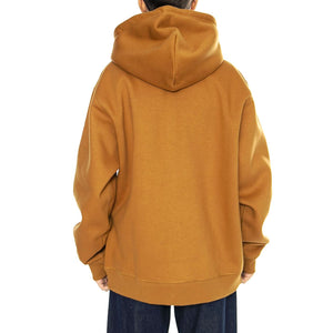 Builders Fleece FZ Hood Golden Brown - Felpa con Cappuccio Uomo Marrone 22517-GLDBN  BRIXTON 