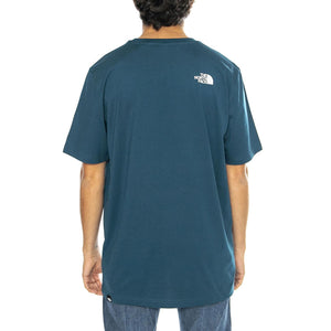 M S/S Simple Dome Tee Midnight Petrol - Maglietta Girocollo Uomo Verde NF0A87NG1NO1  THE NORTH FACE 