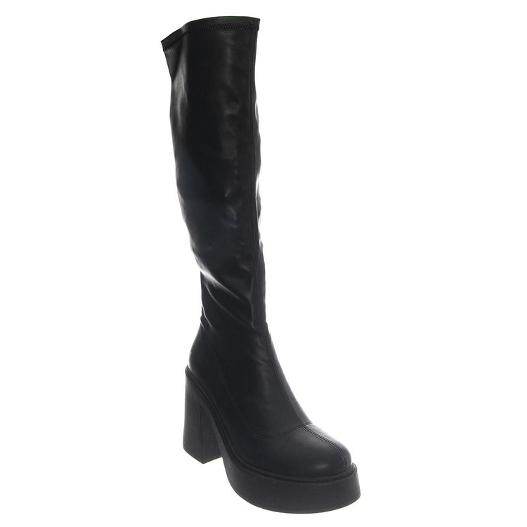 GOODBYE BLACK DRESS STRETCH PU - Stivali Alti Donna Neri WSSGOODBYE-BLK . WINDSOR SMITH 