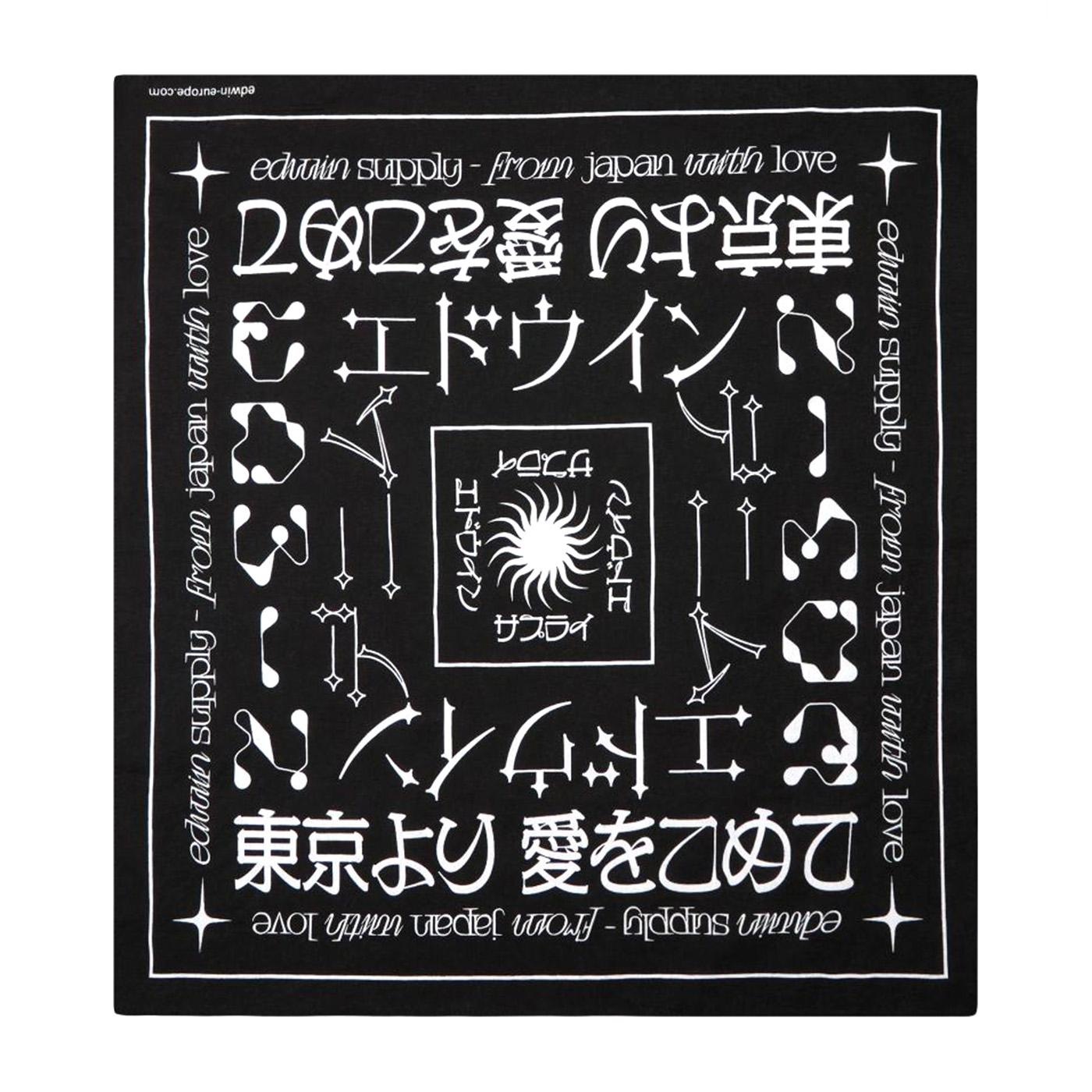 Edwin Bandana Black White - Bandana Nera I004443.89.00.06  EDWIN 