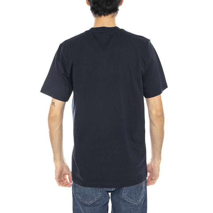 S/S Script T-Shirt Deep Night / Palisander - Maglietta Girocollo Uomo Blu Scuro I035700.38CXX . CARHARTT WIP 
