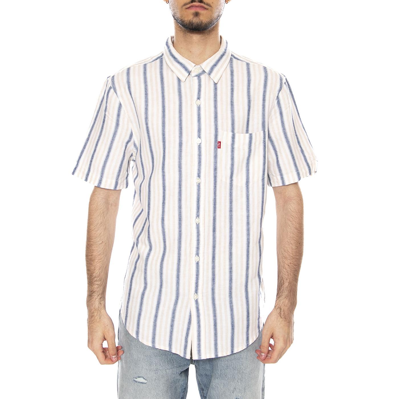 S/S SUNSET STANDARD GIO STRIPE CEME - Camicia Maniche Corte Uomo Multicolore 86624-0078 NTL LEVIS 