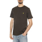 PLAIN T-SHIRT OLIVE - Men's Olive Crew Neck T-Shirt LYLE & SCOTT