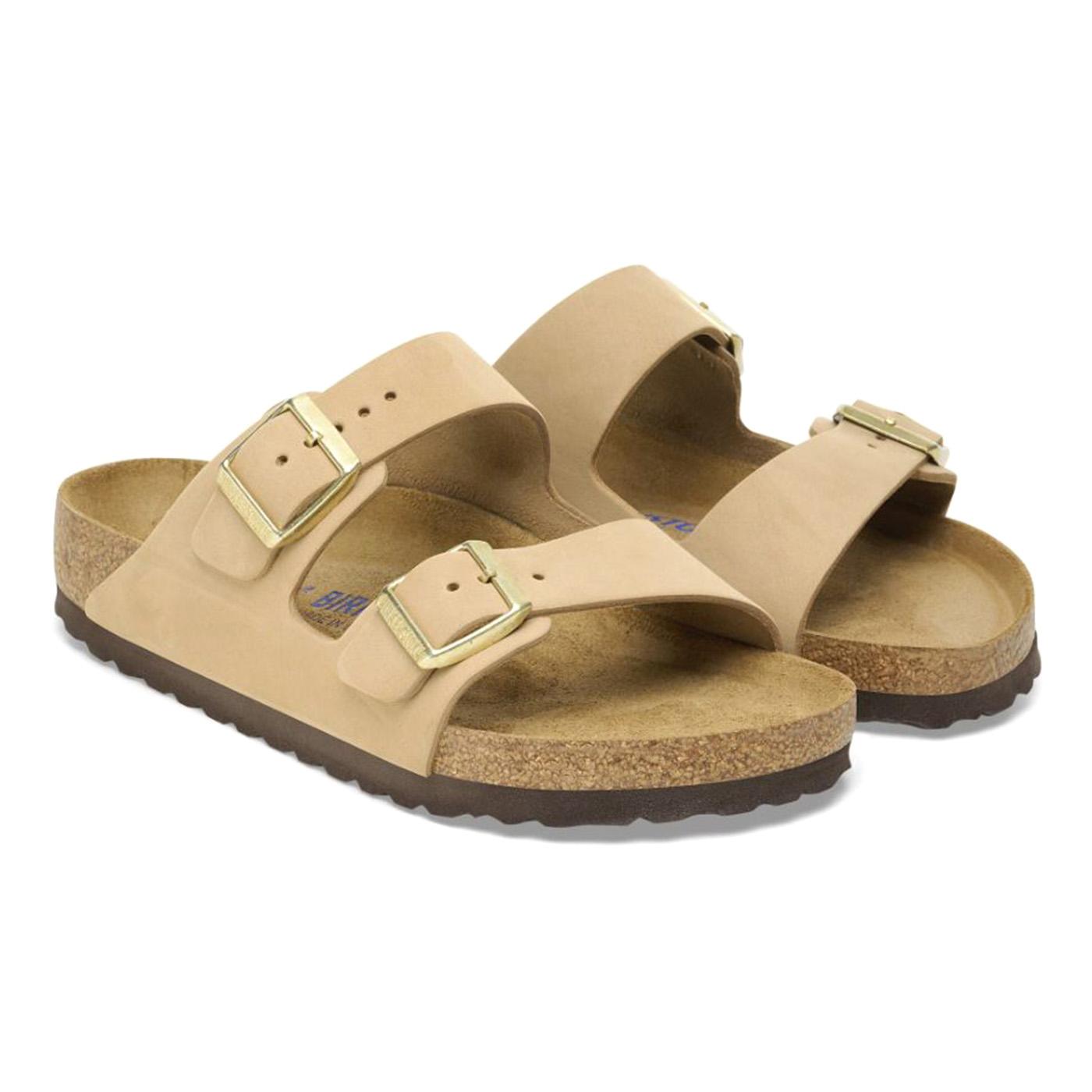 Arizona SFB sandcastle, Nubuck Leather - Sandali Donna Beige 1019016  BIRKENSTOCK 